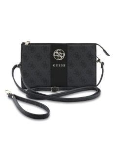 Bolso de mano GUESS con banda central 4G (Negro) 2