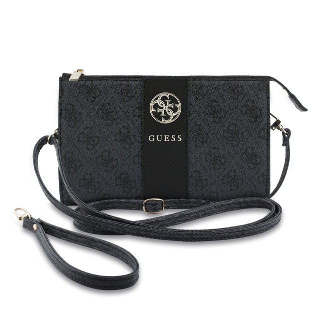 GUESS Handbag with Central Band and Round 4G Logo (Black)