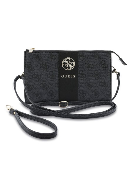 GUESS Handbag with Central Band and Round 4G Logo (Black)