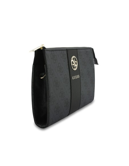 Bolso de mano GUESS con banda central 4G (Negro)