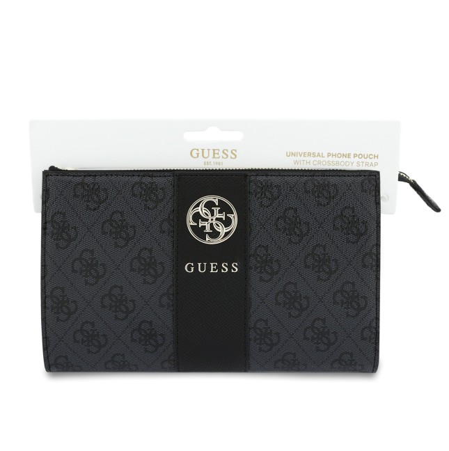 GUESS Handbag with Central Band and Round 4G Logo (Black)