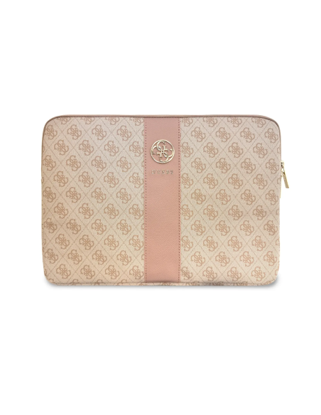 Funda ordenador GUESS 14'' con banda central 4G (Rosa)