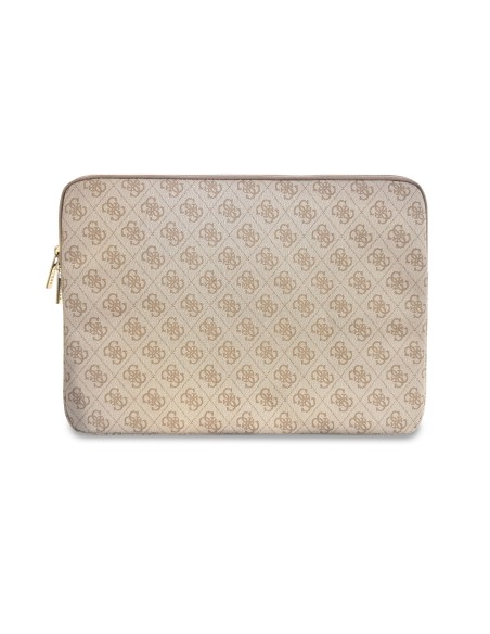 GUESS Laptop Sleeve with Central Band and Round 4G Logo (Pink)