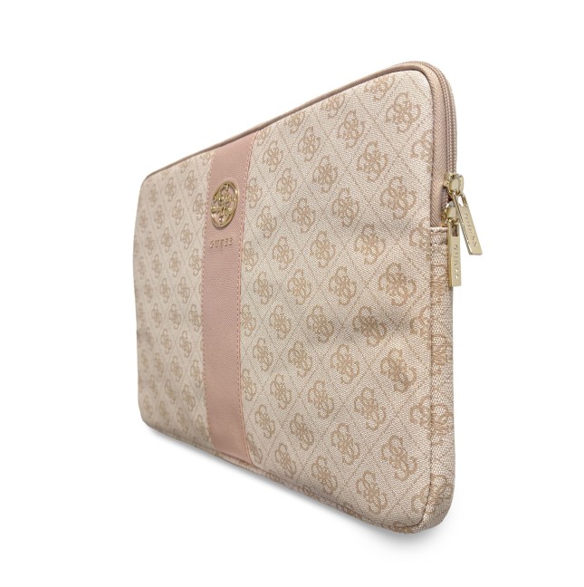 Funda ordenador GUESS 14'' con banda central 4G (Rosa)