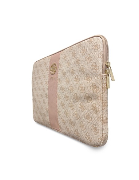 Funda ordenador GUESS 14'' con banda central 4G (Rosa)