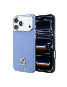 Funda Guess iPhone 18/17 Pro Max Strass Logo Azul Claro | WiWU B2B