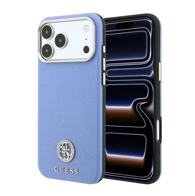 Funda Guess iPhone 18/17 Pro Max Strass Logo Azul Claro | WiWU B2B