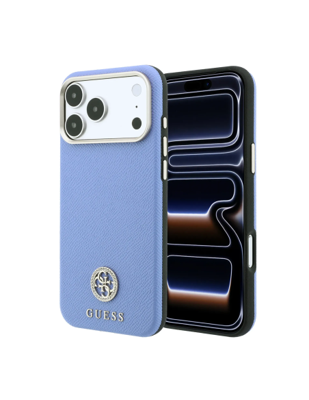 Funda Guess iPhone 18/17 Pro Max Strass Logo Azul Claro | WiWU B2B