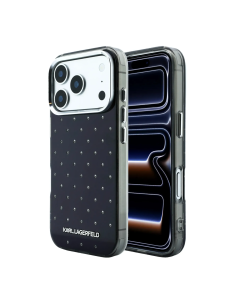 Funda Karl Lagerfeld para iPhone 18 Pro Max/17 Pro Max con Strass (Negro)