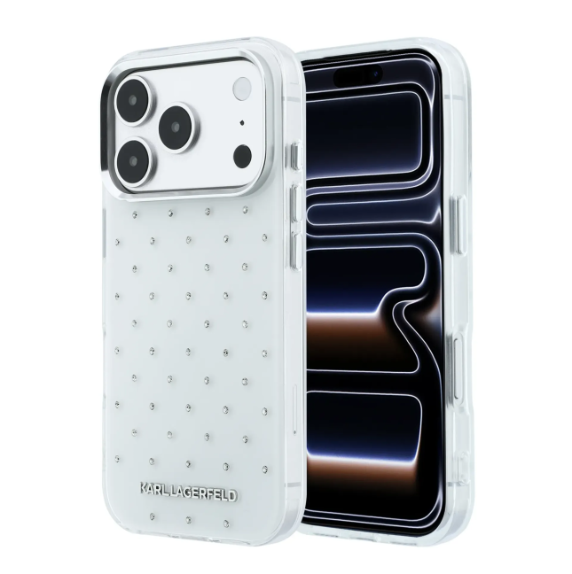 KARL HC IML RHINESTONES ALLOVER AND ELECTROPLATED LOGO WHITE IP18 PRO