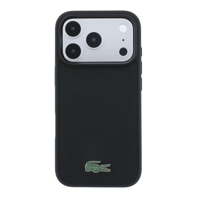 Funda Lacoste para iPhone 18 Pro Max/17 Pro Max con Magsafe Petit Piqué (Negro)