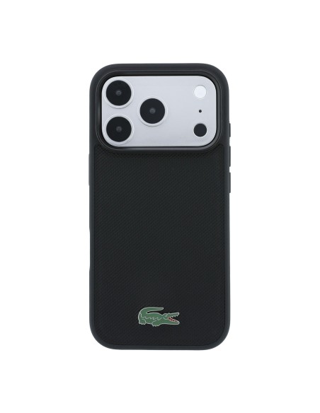 Funda Lacoste para iPhone 18 Pro Max/17 Pro Max con Magsafe Petit Piqué (Negro)