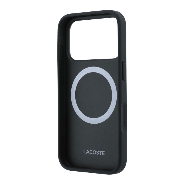 Funda Lacoste para iPhone 18 Pro Max/17 Pro Max con Magsafe Petit Piqué (Negro)
