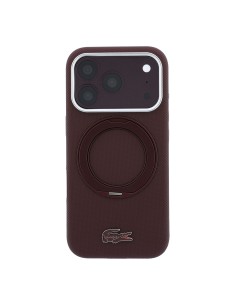 Funda Lacoste para iPhone 18 Pro Max/17 Pro Max con soporte Magsafe Petit Pique (Burdeos) 2