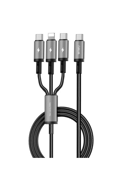 Cable 3 en 1 USB-C a 2x C/Lightning 60 W Titanlink (1,2 m) | WiWU