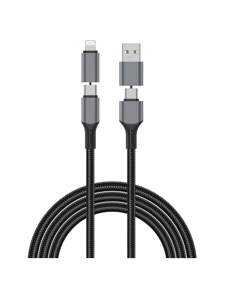 Cable 4 en 1 USB-A/C a C/Lightning 240 W Raptor Pro (1,2 m) | WiWU
