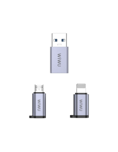 Adaptador 3 en 1 USB-C a USB-A, Lightning y Micro USB OTG | WiWU