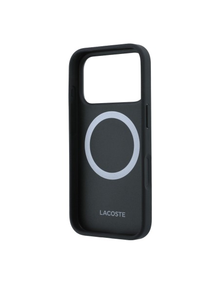 Funda Lacoste para iPhone 18 Pro/17 Pro con Magsafe Petit Piqué (Negro)