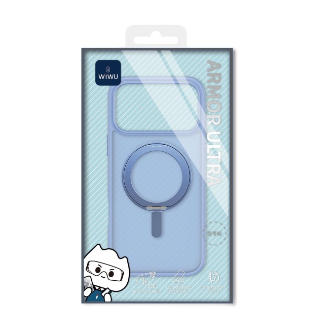iPhone 18/17 Pro Case with MagSafe Mount Armor Ultra Blue | WiWU
