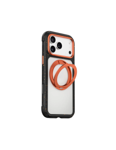 Funda iPhone 18/17 Pro Soporte MagSafe AreoArmor Negro/Naranja | WiWU
