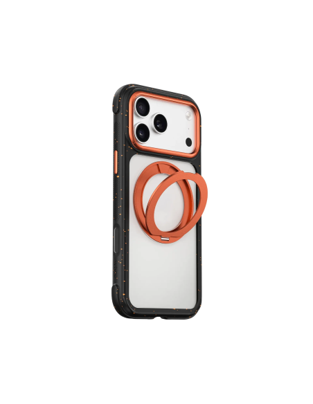 Funda iPhone 18/17 Pro Soporte MagSafe AreoArmor Negro/Naranja | WiWU
