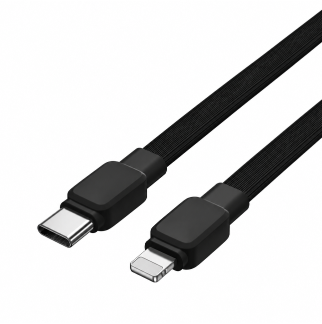 Bravo Black 20 W USB-C to Lightning Cable (1 m) | WiWU