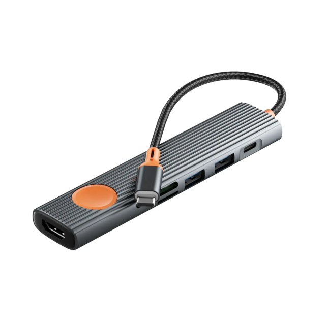 7-in-1 USB-C Travel Hub 4K HDMI, 100 W PD SD/TF | WiWU