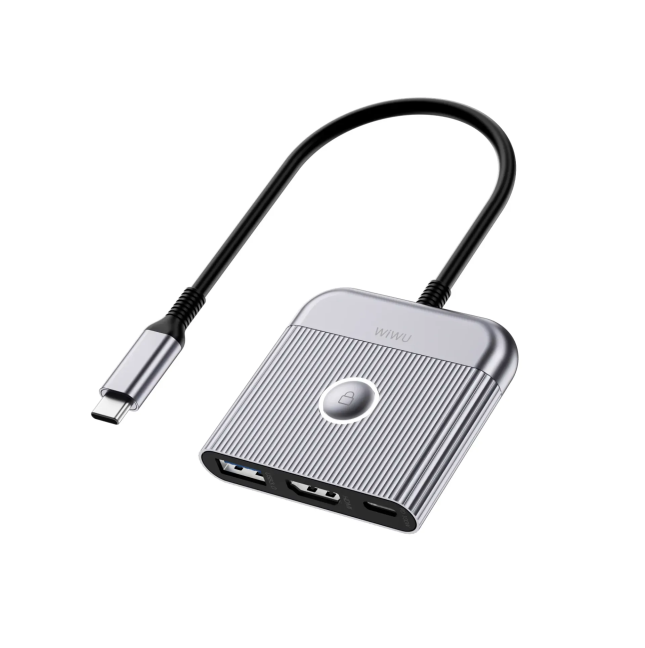 Hub USB-C 3 en 1 Travel HDMI 4K USB 3.0 PD 100 W | WiWU