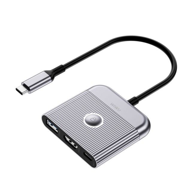 3-in-1 USB-C Travel Hub 4K HDMI, USB 3.0 and 100 W PD | WiWU