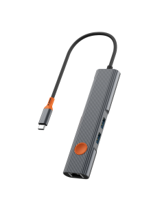 Hub 5 en 1 USB-C a HDMI 4K, 2 USB-A, USB-C y Puerto RJ45 Travel 2