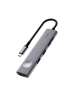 HUB USB-C 8 en 1 con HDMI, PD 100W, 2 USB-A, 2 USB-C, TF y SD Travel