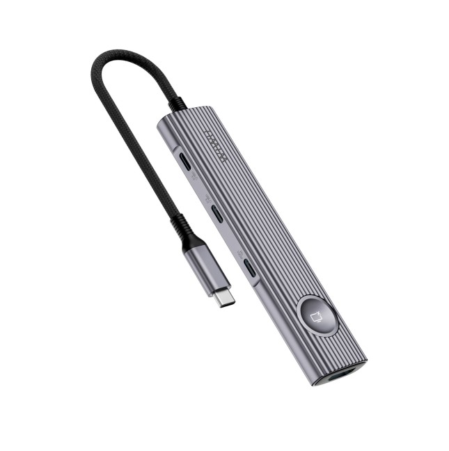 HUB USB-C 8 en 1 con HDMI, PD 100W, 2 USB-A, 2 USB-C, TF y SD Travel