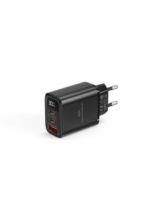 Cargador GaN 1 USB-A + 2 USB-C 30 W con Pantalla Digital Firefly 2