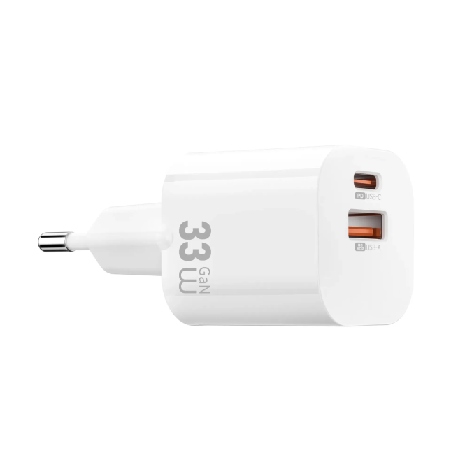 Cargador GaN USB-A y USB-C 33W Cube