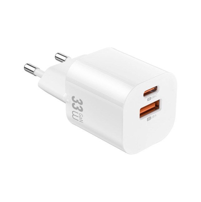 Cargador GaN USB-A y USB-C 33W Cube