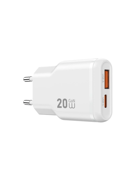 20 W Ultra-Compact GaN PD Charger with USB-A and USB-C Essen
