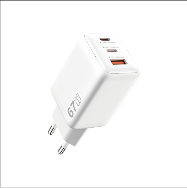 Cargador GaN USB-A y 2 USB-C Essen