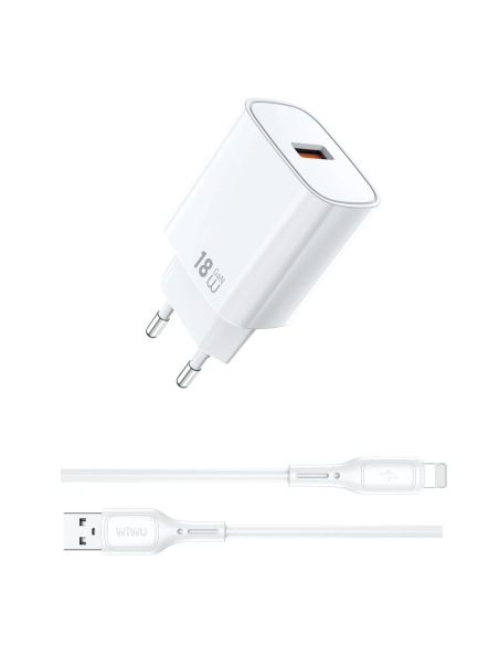 Cargador GaN USB-A de 18 W con Cable USB-A a Lightning Essen
