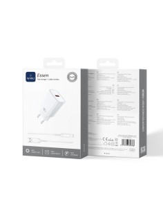 18 W GaN Fast Charger with USB-A to Lightning Cable Essen 2