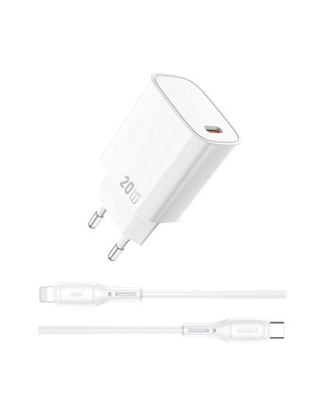20 W GaN USB-C Charger with USB-C to Lightning Cable Essen