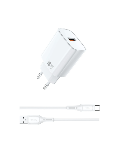 18 W GaN USB-A Charger with USB-A to USB-C Cable Essen
