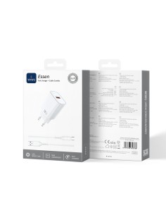 Cargador USB-A GaN de 18 W con cable USB-A a USB-C Essen 2