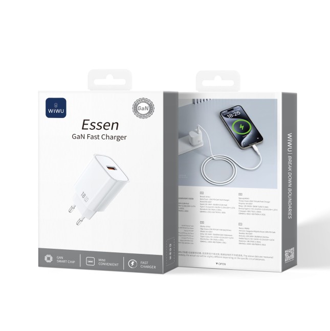Cargador USB-A GaN de 18 W Essen