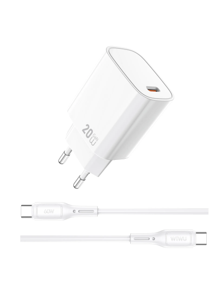 Cargador USB-C GaN de 20W con cable USB-C a USB-C Essen