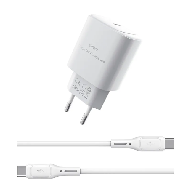 Cargador USB-C GaN PD de 30 W con cable USB-C a USB-C Essen