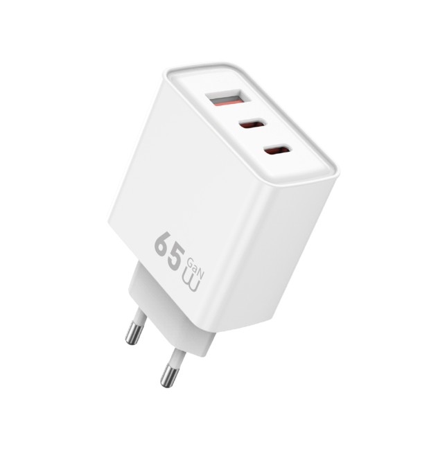 Cargador rápido PD GaN de 65 W con USB-A y 2 USB-C Essen