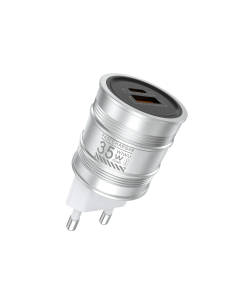 GaN Barrel 35W QC+PD Fast Charger EU Plug