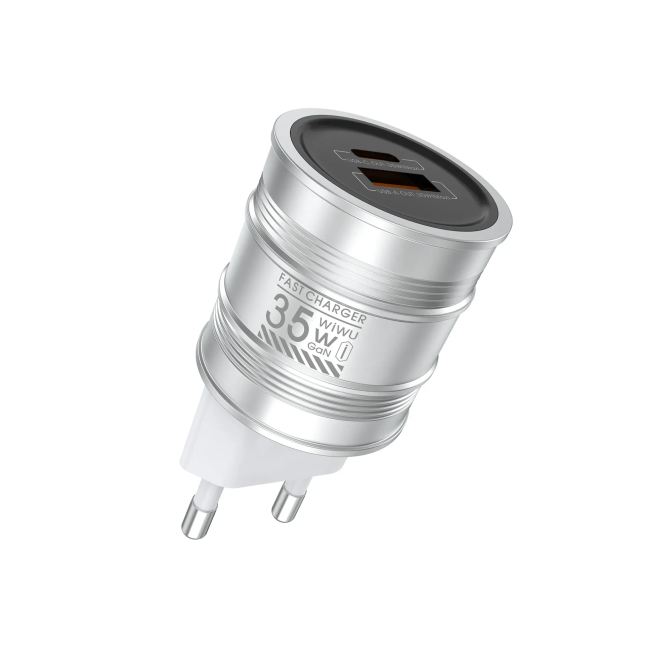 GaN Barrel 35W QC+PD Fast Charger EU Plug