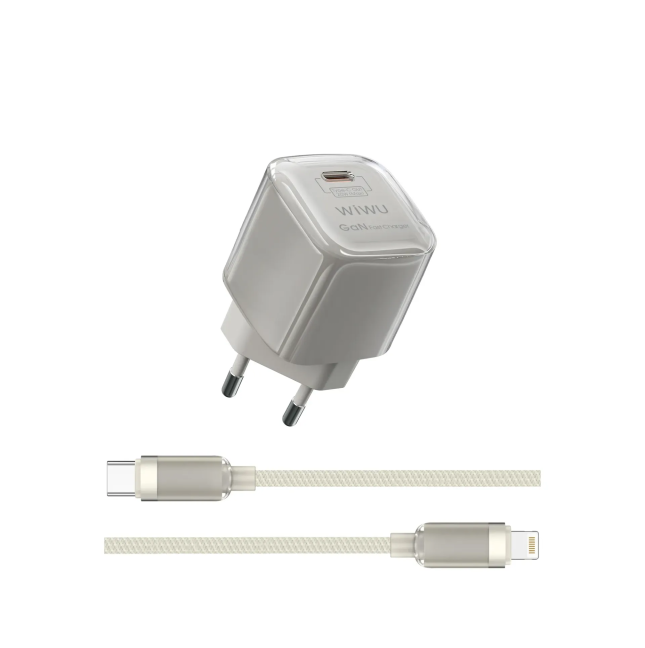 Jello Cargador GaN de PD 30W con Cable C-L