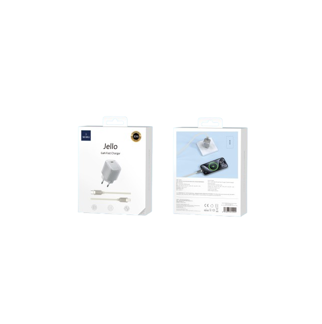 Jello Cargador GaN de PD 30W con Cable C-L